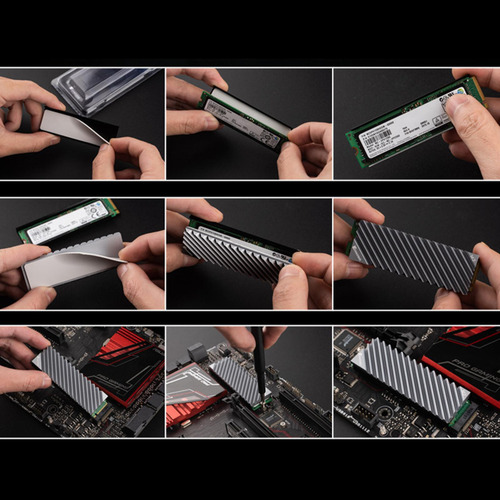 Disipador De Calor De Estado Sólido M2 2280 Ssd Con Gris