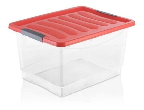 Organizador Plastico Con Tapa 12 Lts Varios Colores Guardado