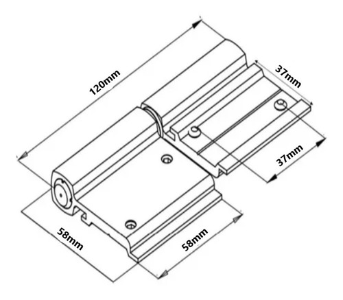 Dobradica Encaixe Linha 42 Sd-333 Porta Abrir Aluminio Preto