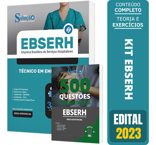 Kit Apostila Ebserh 2023 - Técnico Em Enfermagem + Caderno De Questões