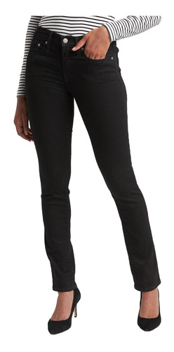 Mujer Jeans Gap Straight Black Negro