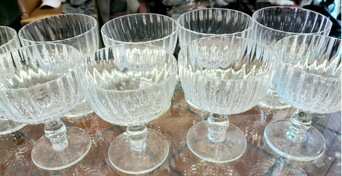 32 Copa Reluciente Fino Cristal Agua Vino Champaña Art Deco