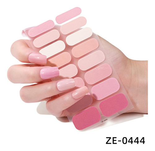 16 Adhesivos Para Uñas, Tiras De Uñas De Gel, Estilo F