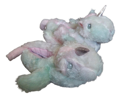 Pantufla D Unicornio Rainbow Calientita Acojinada 100%nueva