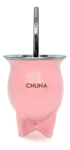 Mate Chuna Hades Xl Cuero Rosa Acero Inoxidable Termico 