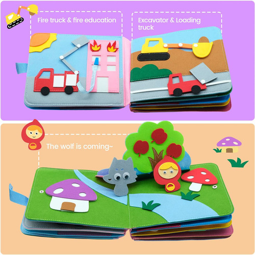 Juguetes Sensoriales De Fieltro Para Niños, Libros Sensorial