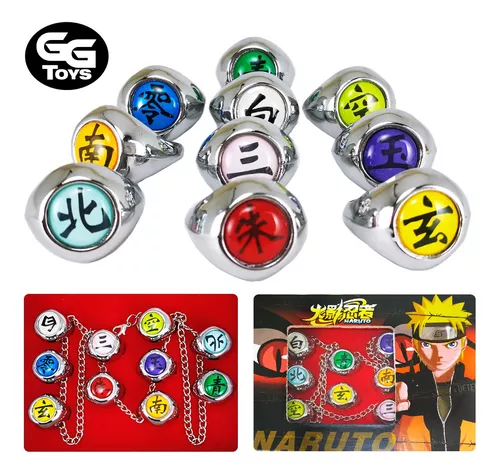 Set de Anillos Akatsuki Naruto Shippuden - Coleccionista - Redsale