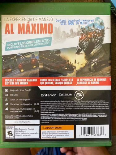 Burnout Paradise Xbox One (Usado)