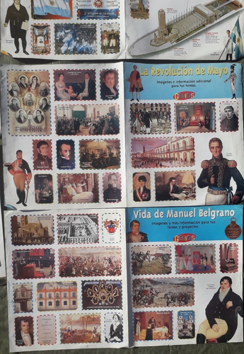 Lote Por 5 Laminas Revista Antigua * Genios * Para Recortar (Usado)