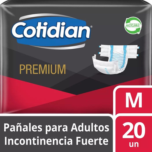 Pañales Adulto Unisex  Premium Mediano 4 Pack De 20und C/u