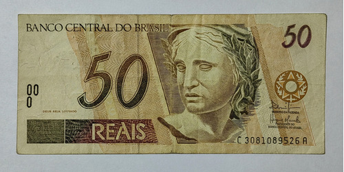 Billete 50 Reales 2003 Brasil F-vf