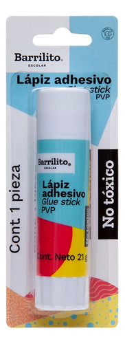 ápiz Adhesivo Barrilito En Barra De 21 Gramos-1 Pieza Color Blanco