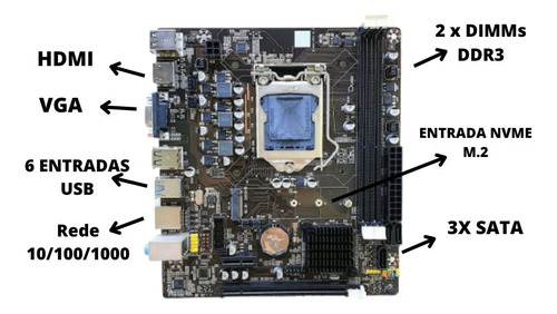 Kit Upgrade I5 3470 + Placa H61 + 16gb Ddr3 + Ssd 240gb