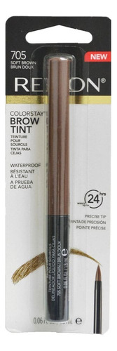 Delineador De Cejas Revlon Colorstay Brow Tinta Para Cejas Color Soft Brown Efecto Metálico