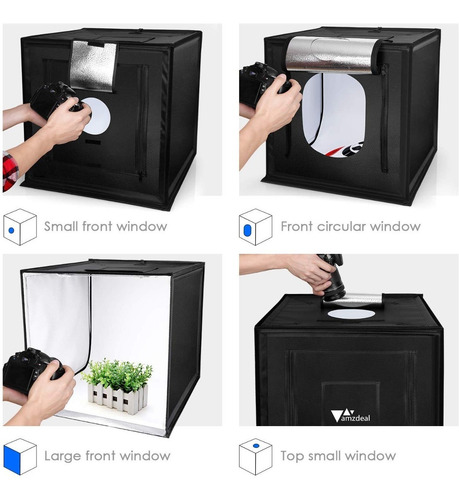 Imagen 7 de 7 de Foto Estudio Portátil 40cm Con Luz Ajustable Somos Tienda