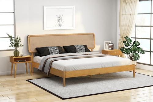 Ntc Lupin - Base De Cama De Madera Con Cabecero, Base De Rob