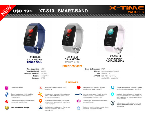 Imagen 4 de 4 de Reloj Inteligente Smartwatch S10 Banda Android Ios X-time