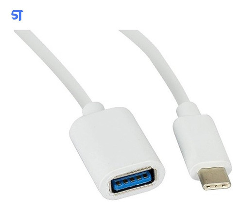 Cabo Otg Kapbom Usb Para Tipo C Branco - Ka-30-ty Branco