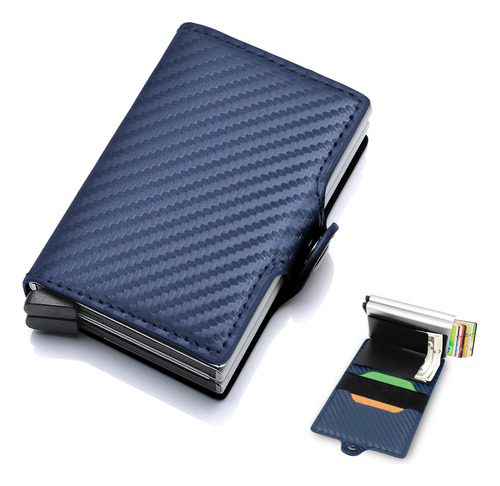 Cartera De Hombre Con Protección Rfid Color Azul marino