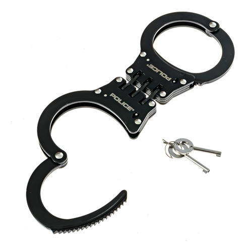 Handcuffs Police, Resistentes, Con Bisagras De Doble Cierre,
