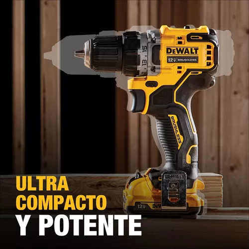 Dewalt DCD701 - Taladro sin escobillas de 12 V Max de 3/8 pulgadas