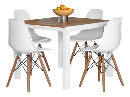Juego De Comedor 4 Puestos Eiffel Marca Mq