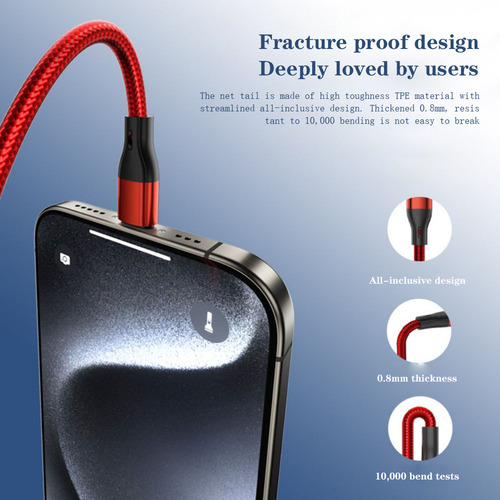 Zy Cable De Carga Rápida Con Cargador Usb Múltiple 3 En 1