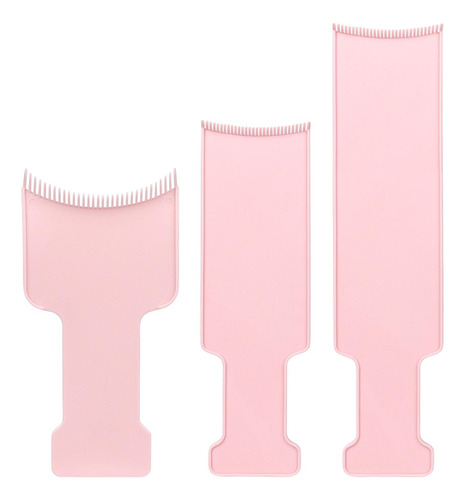 3 Pçs Placa De Tingimento De Cabelo Reutilizável Moda Rosa