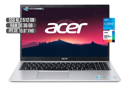 Portatil Acer Intel Core I5 1135g7 Ssd 512gb Ram 36gb Fhd