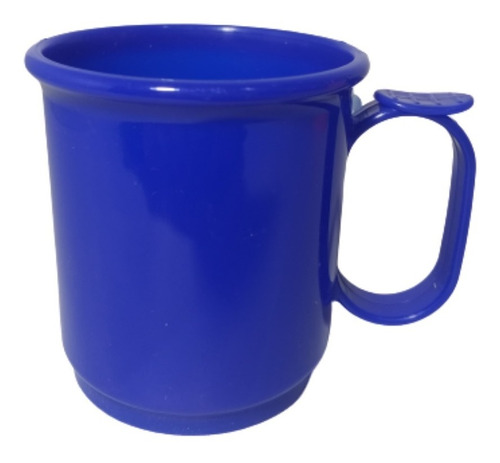 Jarro Mug X10 Vaso Plastico Recto 9cm Apoya Dedo Colores Asa