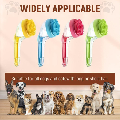 . Nuevo Y Cómodo Cepillo De Champú Para Perros Con