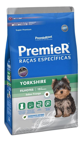 Ração Premier Raças Específicas Yorkshire 1kg Cães Filhote