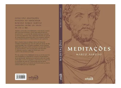 Meditações: de Marco Aurelio Editorial Edipro tapa mole 2019