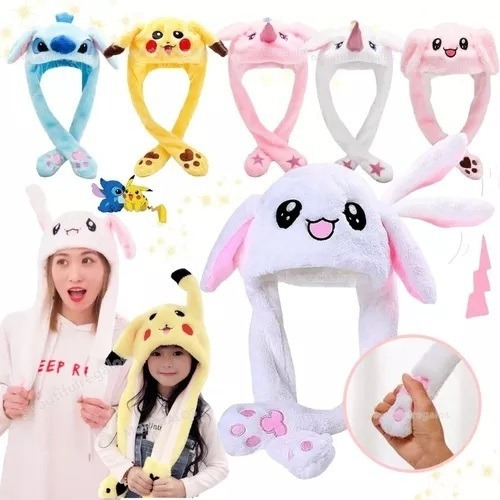 Gorro De Peluche Movimiento Levanta Orejas Luz Diseños Kawai Iron Man Unico Iron Man