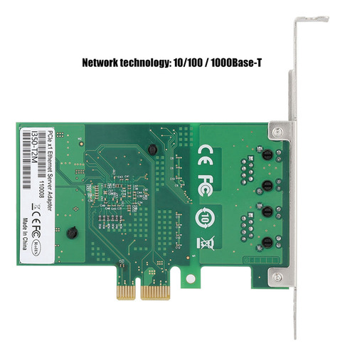 Placa De Rede Pci-e I350t2m Pcie Com Porta Dupla Para Chip I