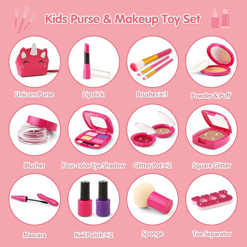 Kit De Maquillaje De Simulación Para Niñas, Juego De Maquill