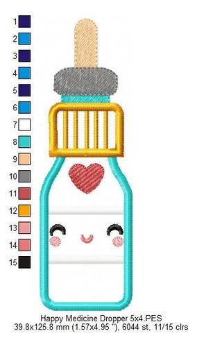 Matriz Para Bordados Maquina Pipeta Medicacion 4106