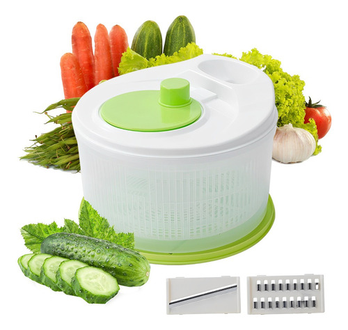 2 En 1 Centrifugador De Verduras | Secador Utensilios Cocina