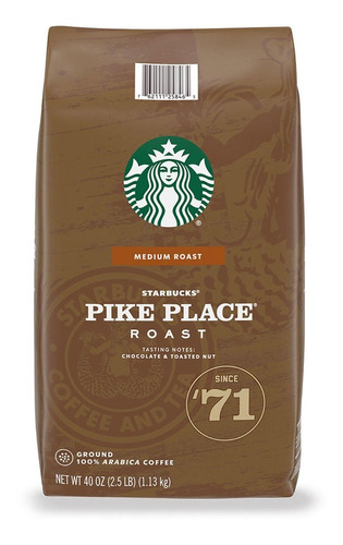 Cafe Starbucks Pike Place Molido Tostado Medio 1.13 Kg