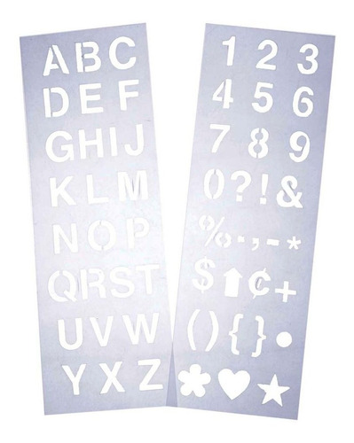 Homeford Letra Alfabeto Numero Stencil Set 1-inch 2-sheets