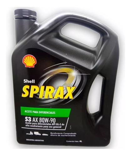 Aceite Shell Spirax S3ax 80w-90 4l