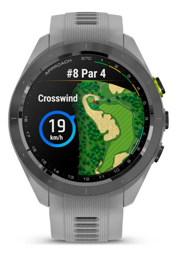 Reloj Gps Garmin Approach S70 42mm Color De La Caja Gris Color Del Bisel Negro