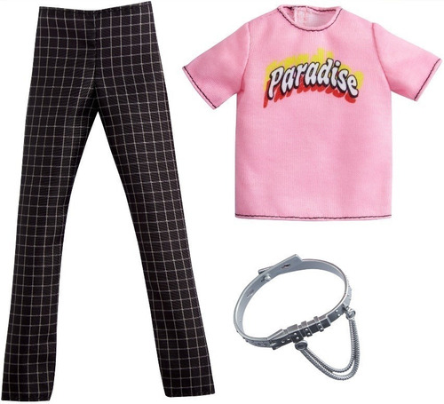 Imagem 1 de 2 de Ken Barbie Roupas - Camiseta Paradise Calça Ms