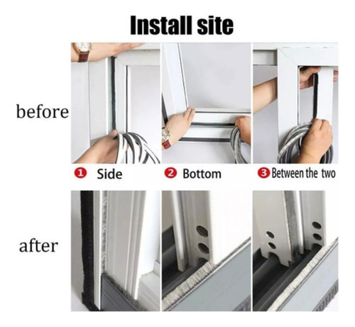 Cinta Aislamiento De Sonido Adhesiva Puertas Ventanas 5m