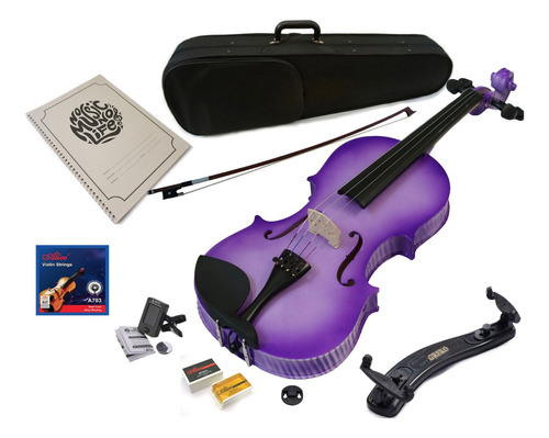 Combo Violin Greko Colores Estuche Arco Afinador Atril /