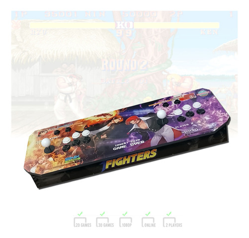 Consola Arcade Fichines Retro Jueguitos 2jugadores Usbretro