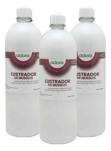 Lustrador Para Muebles De Madera Líquido 3 Pzas 1lt