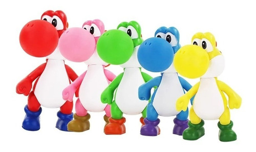 Yoshi De 13 Cm Mario Bros X 5 Piezas