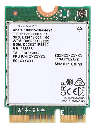 Tarjeta De Red Inalámbrica Para Interfaz Intel 9461ngw M.2