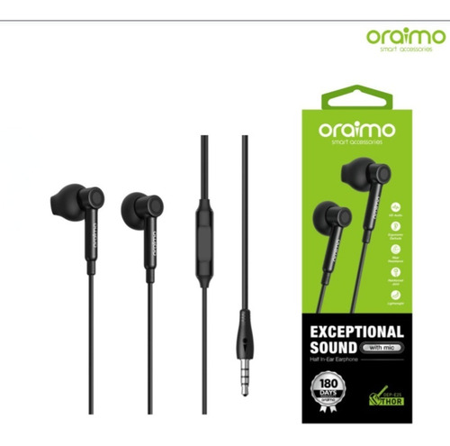 Imagen 2 de 2 de Audifonos Con Microfono Oraimo Oep-e25 Thor 3.5mm Celular